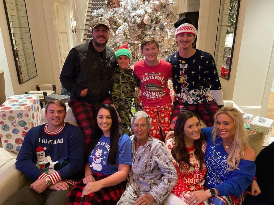 luke bryan and family at christmas