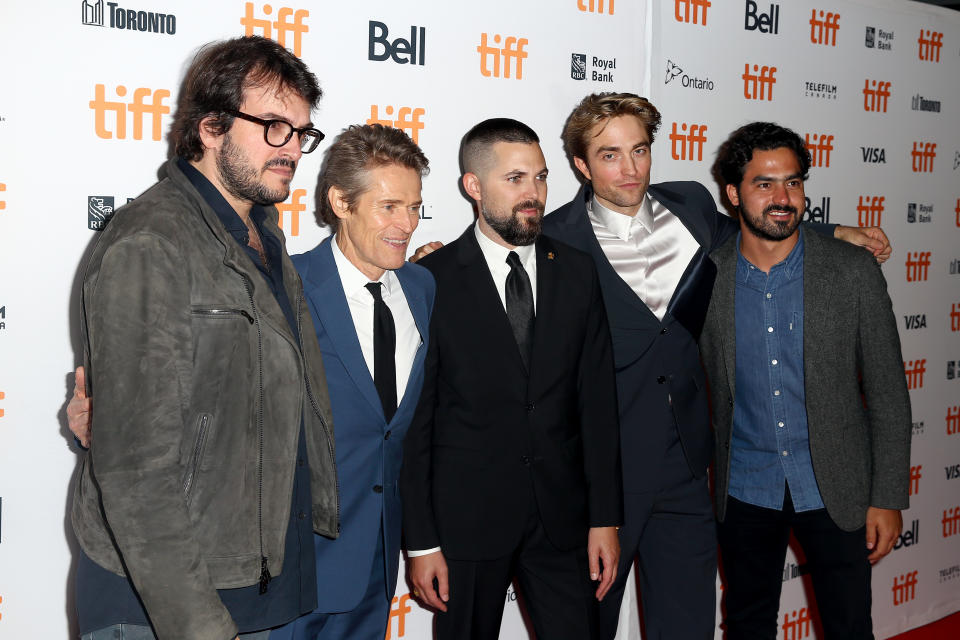 TORONTO, ONTARIO - SEPTEMBER 07: (L-R) Rodrigo Teixeira, Willem Dafoe, Robert Eggers, Robert Pattinson and Lourenco Sant'Anna attend "The Lighthouse" premiere during the 2019 Toronto International Film Festival at Ryerson Theatre on September 07, 2019 in Toronto, Canada. (Photo by Tasos Katopodis/WireImage)