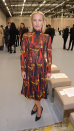 <p> Anderson looked at home on the front row of the Burberry Spring/Summer 2023 in London in 2022. The actress wore a multi-coloured patterned skater-style dress, which featured subtle pleating on the skirt. She kept the long-sleeved look sharp with a pair of black heels and sleek locks. </p>