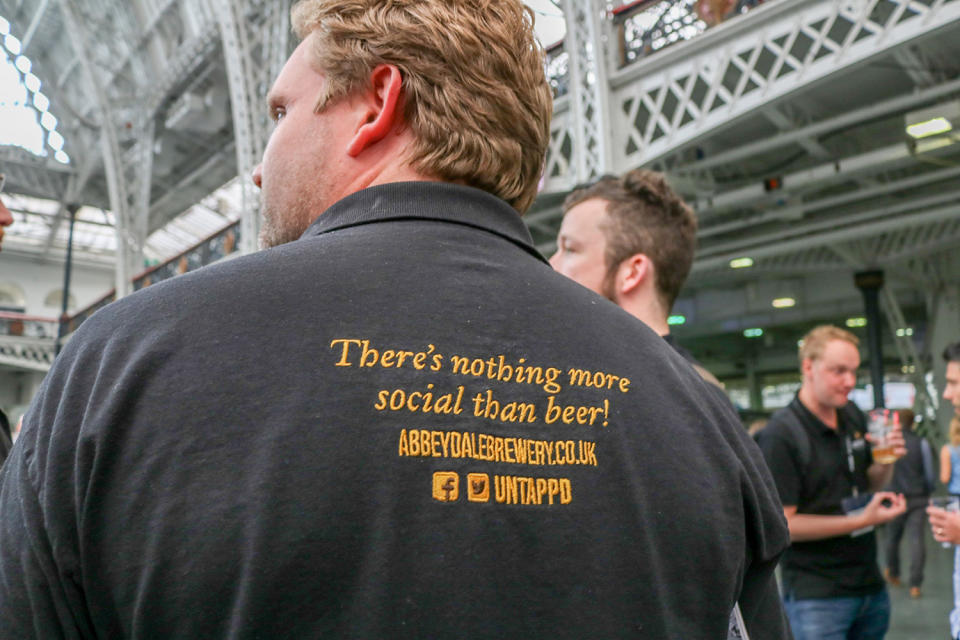 <p>Visitors wear social attire at the CAMRA Great British Beer Festival at Olympia London exhibition centre in London, Aug. 8, 2017 (Photo: Ray Tang/REX/Shutterstock) </p>
