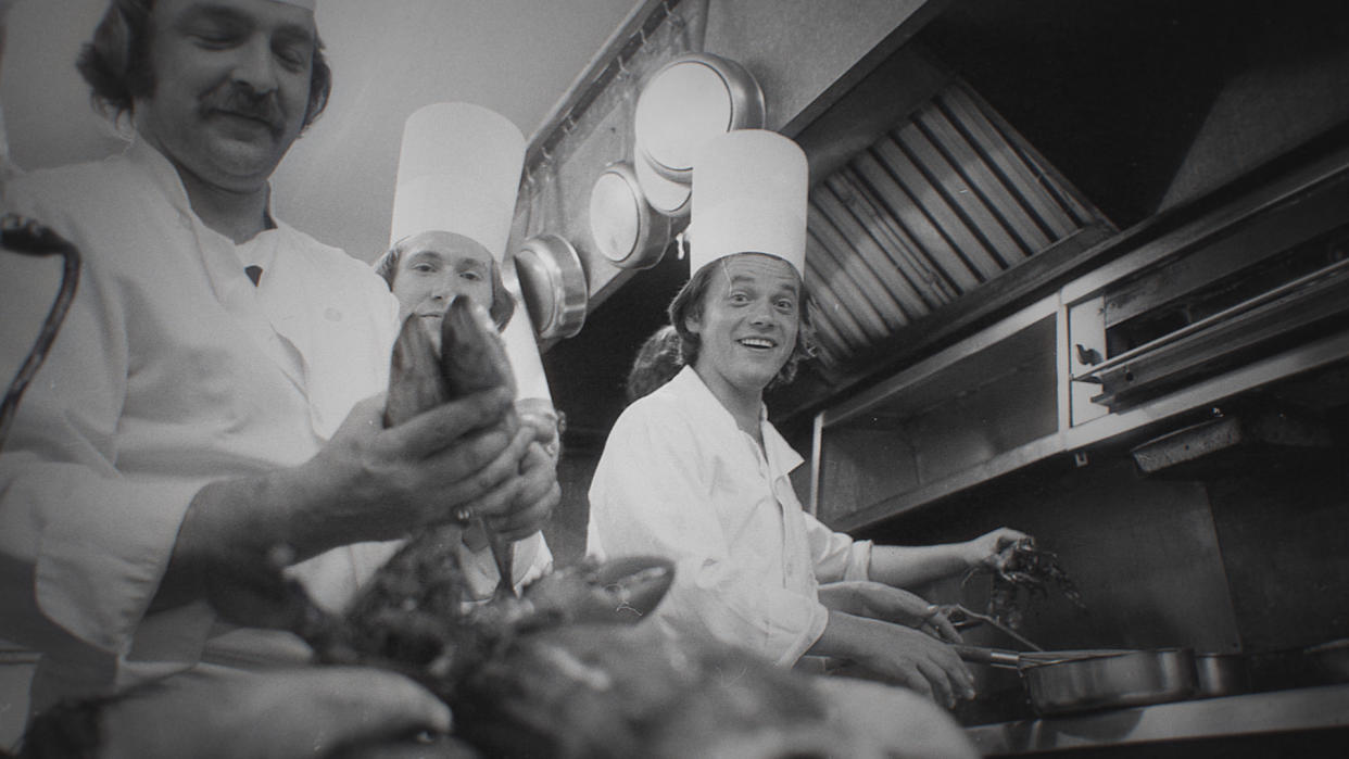 Wolfgang Puck cooking at Ma Maison