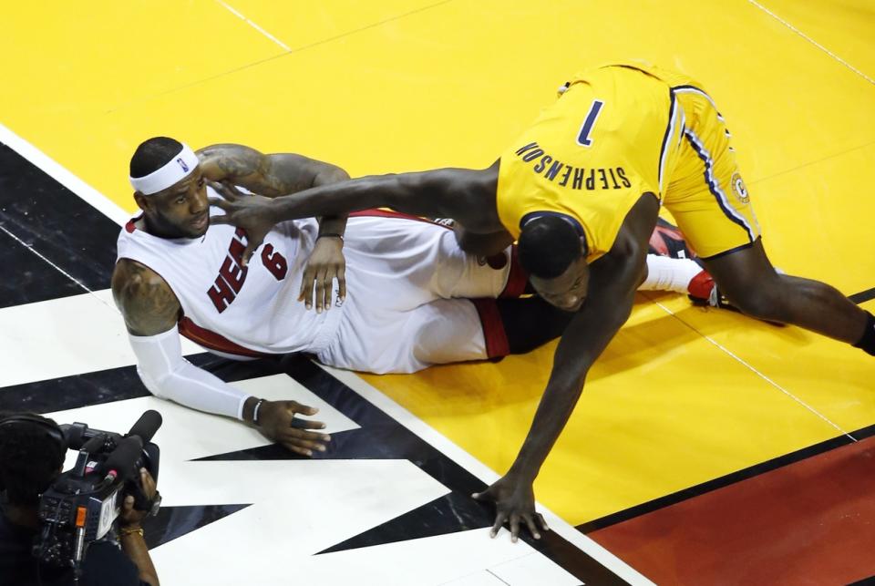 Lance Stephenson LeBron James, Pacers Heat