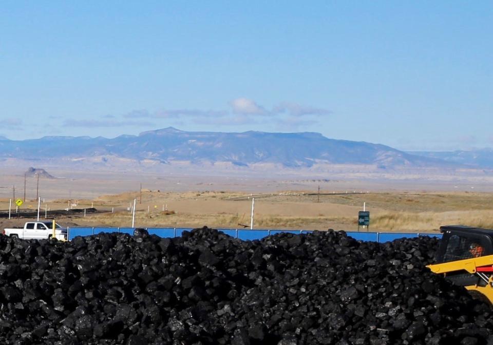 Beautiful Mountain is seen from Navajo Mine on Oct. 13, 2021. A bill on the Navajo Nation Council's 2022 winter session agenda seeks permission to place a helium development project near the mountain in Sanostee Chapter.