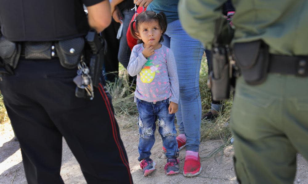 Asylum seekers are detained near McAllen, Texas, June 2018