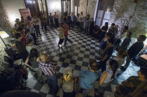 Montevideo, a birthplace of tango, is trying to revive the dance's popularity with "milongas" like this one for the curious and uninitiated