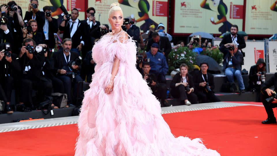 Lady Gaga in Valentino Haute Couture for the "A Star Is Born" screening at the 2018 Venice Film Festival. - Daniele Venturelli/WireImage/Getty Images