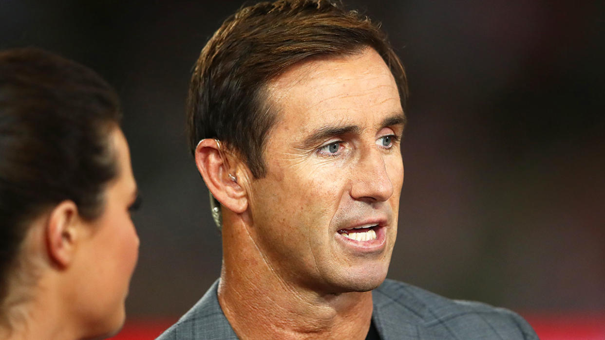 Pictured here, Andrew Johns has given NRL players some pointed advice to think about while the season is shut down.