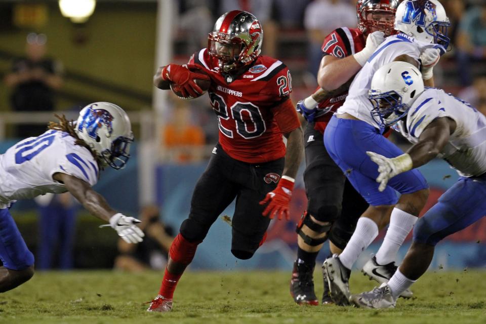 Western Kentucky RB Anthony Wales rushed for 245 yards in the Boca Raton Bowl. (AP)