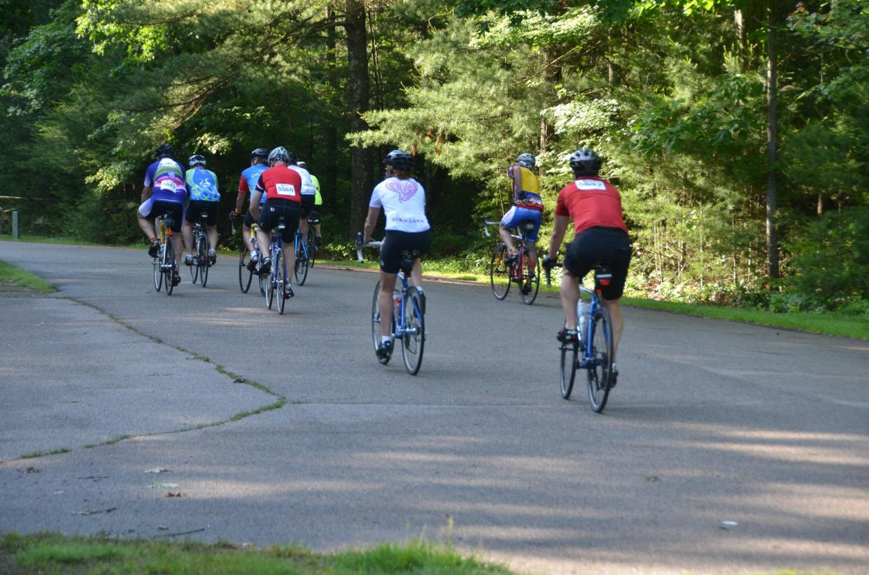 Riders hit the road during the 6th annual Ride for Habitat, by South Shore Habitat for Humanity of Weymouth, which began at Wompatuck State Park in Hingham on Saturday, June 9, 2012. Photo by Stephen Ide/The Patriot Ledger