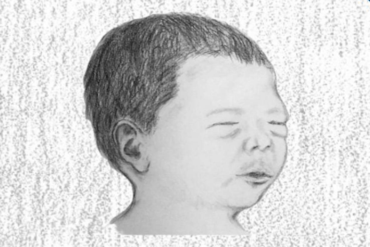 A sketch of Angel Baby Doe (Johnson County Sheriff’s Office)