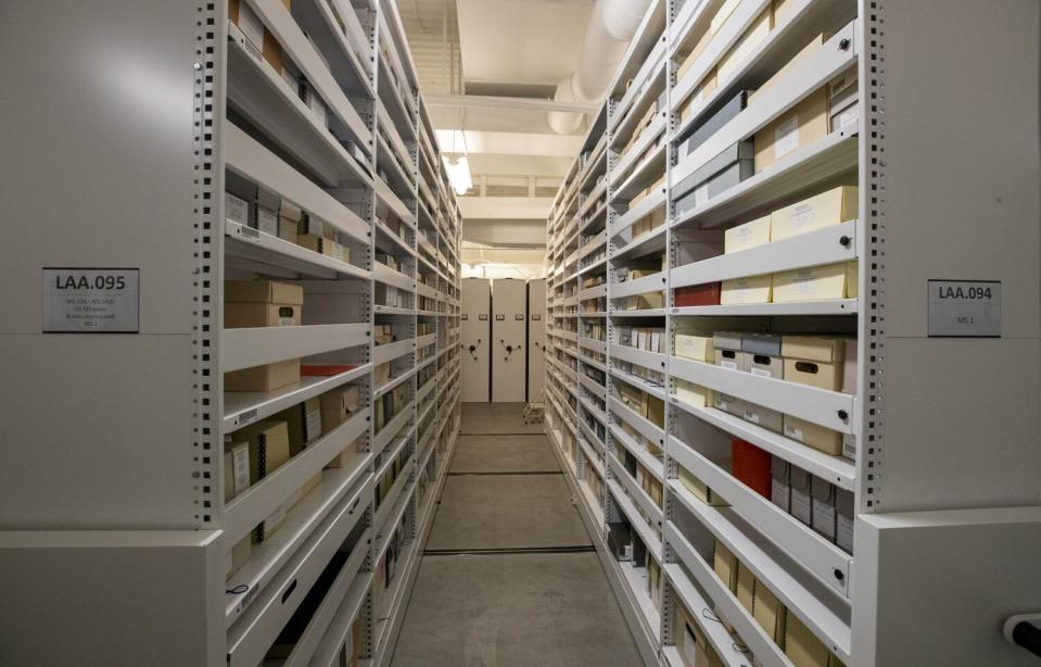 Storage at the Autry Museum's Resources Center.