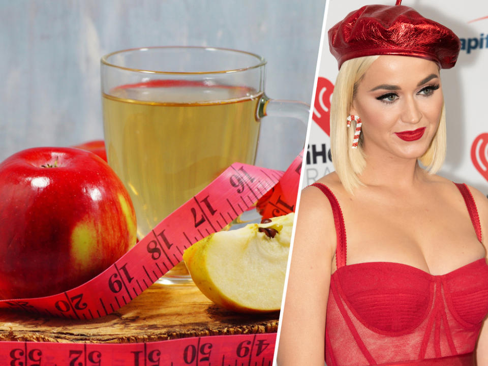 Katy Perry schwört schon seit ihrer Kindheit auf Apfelessig (Bild: [M] Shutterstock.com/Mariola Anna S/Silvia Elizabeth Pangaro)