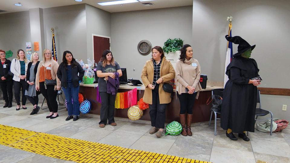 The yellow brick road is laid out for adoptees to find their way home Nov. 17 at the National Adoption Day event at the Randall County Courthouse in Canyon.