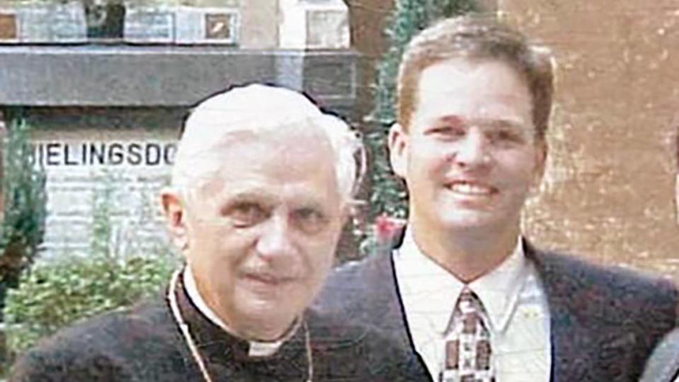 Phil Baniewicz’s Instagram features multiple pictures of himself posing with prominent Catholic figures such as Pope Benedict XVI.