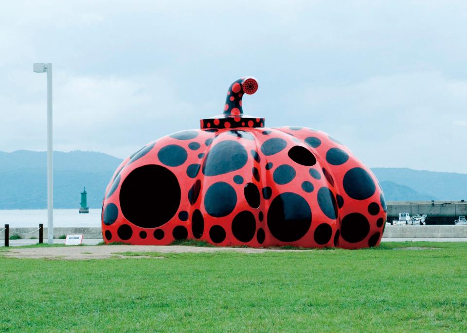 Yayoi Kasuma's "Red Pumpkin"on Naoshima Island.