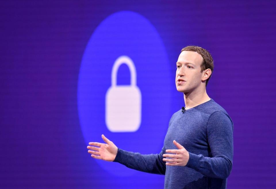 Facebook CEO Mark Zuckerberg bei der F8-Konferenz im San Jose McEnery Convention Center in San Jose, Kalifornien, am 1. Mai 2018. Quelle: JOSH EDELSON/AFP/Getty Images