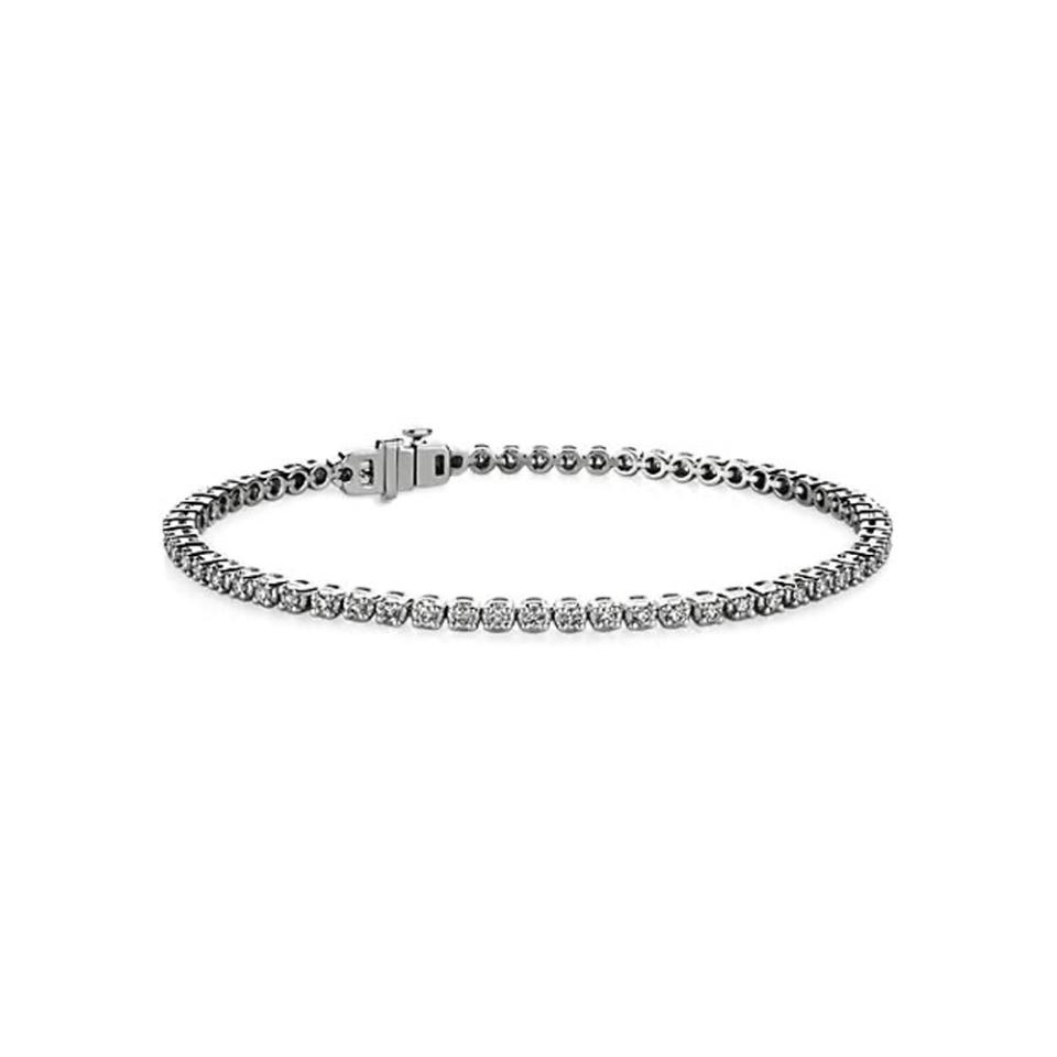 Blue Nile Lab Grown Diamond Tennis Bracelet on white background