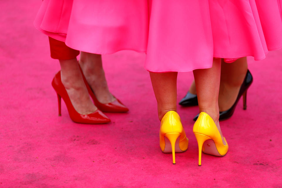 Horse Racing - Grand National Festival - Aintree Racecourse, Liverpool, Britain - April 5, 2019   General view of racegoers during Ladies Day at the Grand National Festival   Action Images via Reuters/Jason Cairnduff