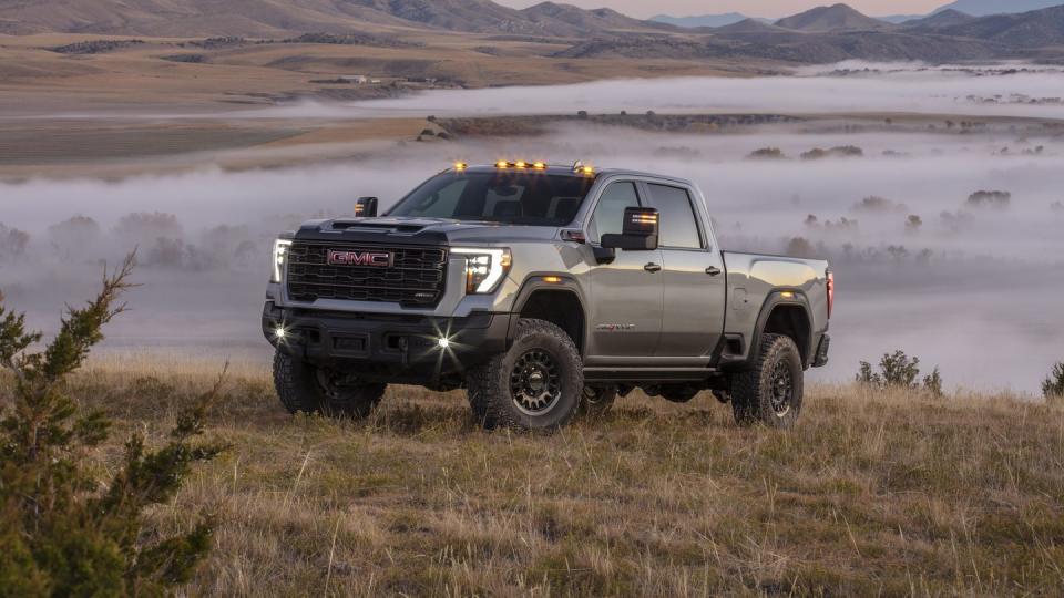 front 34 view of the 2024 gmc sierra 2500 at4x aev edition