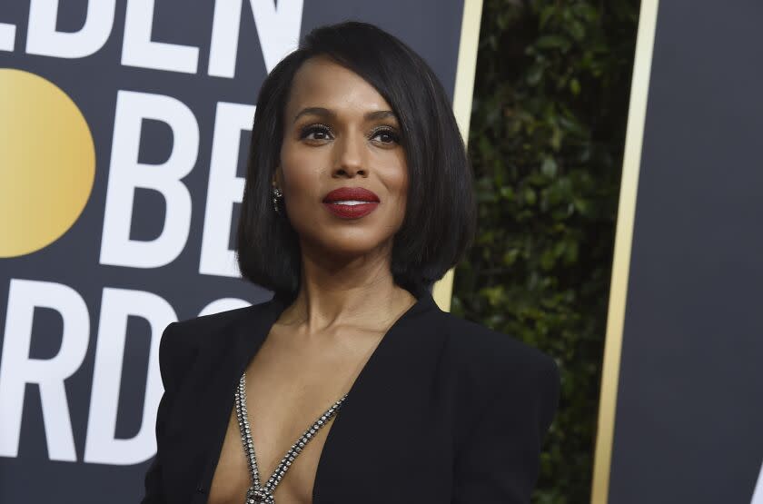 Kerry Washington arrives at the 77th annual Golden Globe Awards at the Beverly Hilton Hotel on Sunday, Jan. 5, 2020, in Beverly Hills, Calif. (Photo by Jordan Strauss/Invision/AP)