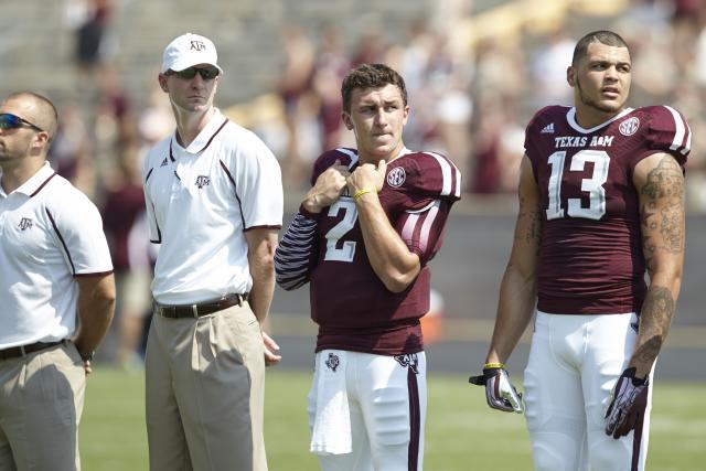 Mike Evans rocks the Manziel Browns jersey at Texas A&M game. - Bucs Report