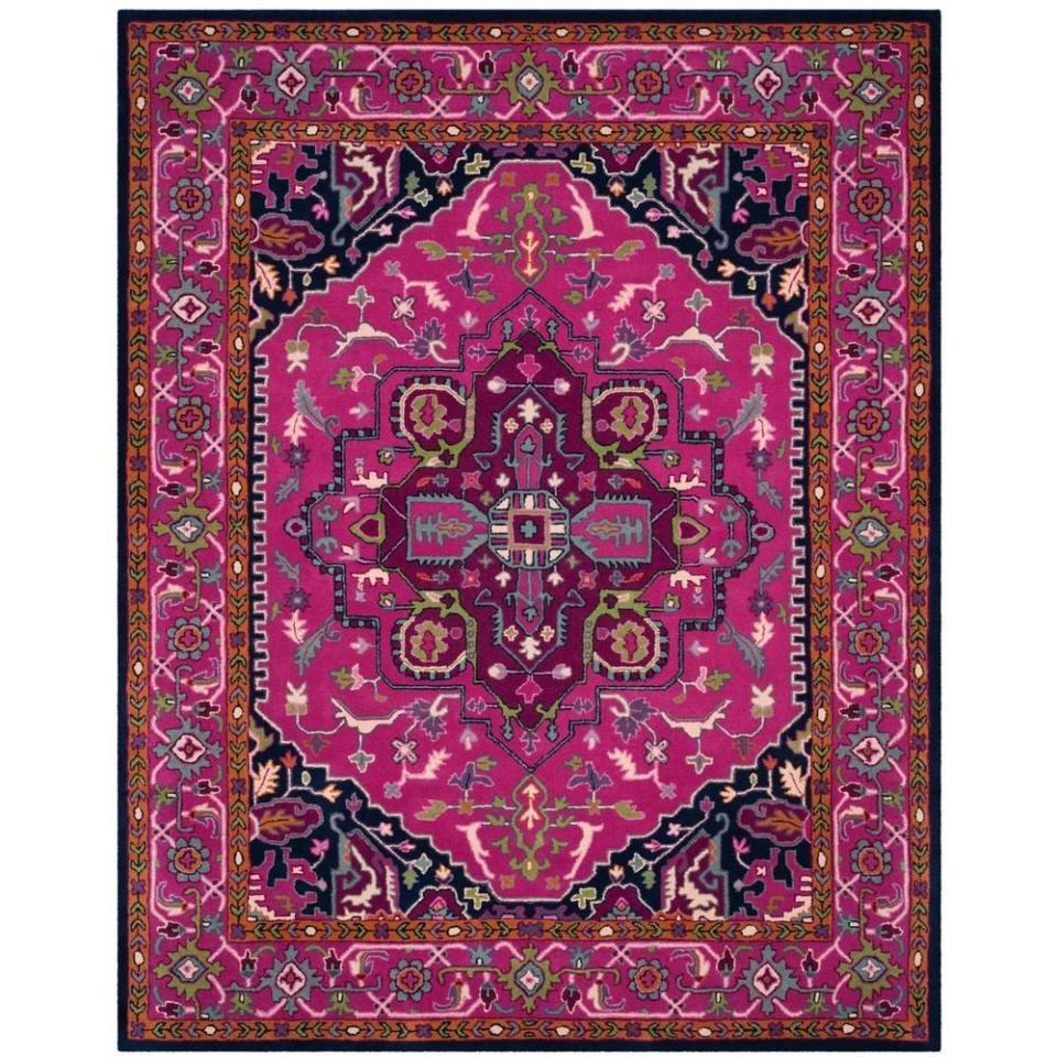 Bellagio Pink and Navy Area Rug