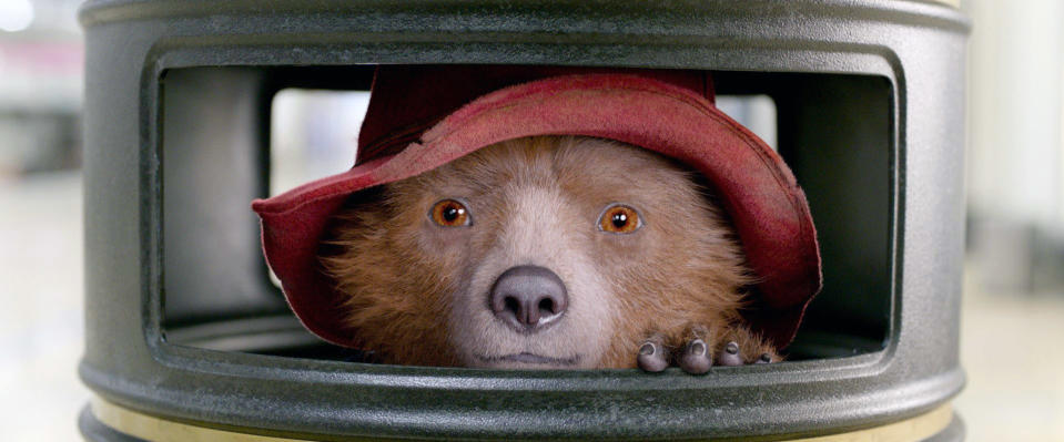 Paddington Bear (voiced by Ben Whishaw) in <em>Paddington 2</em>. (Photo: Warner Bros./Everett Collection)