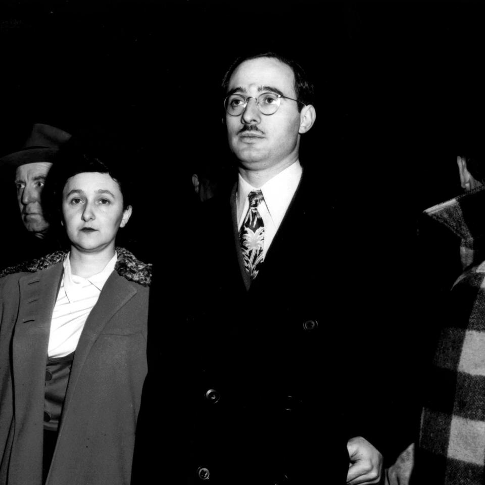 Ethel, left, and Julius Rosenberg, photographed in March 1951 during their espionage trial in New York.