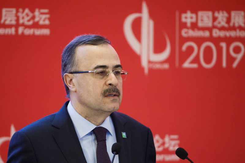 FILE PHOTO: Saudi Aramco CEO Amin H. Nasser attends the China Development Forum