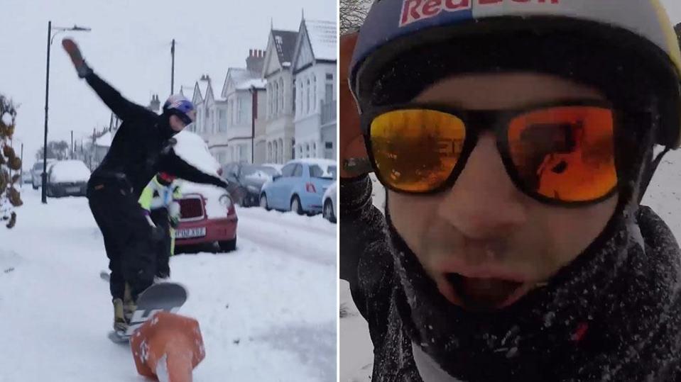 Winter Olympics bronze snowboarder Billy Morgan tackles the ‘Beast from the East’