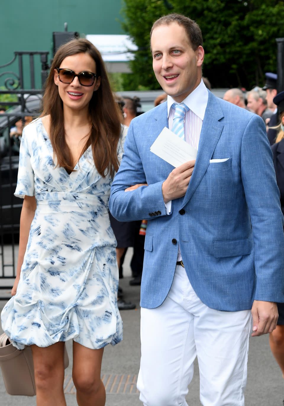Maud Windsor is also attending Thomas's Battersea joining her distant cousin Prince George. Here her parents Lord and Lady Windsor are pictured at Wimbledon this year. Source: Getty