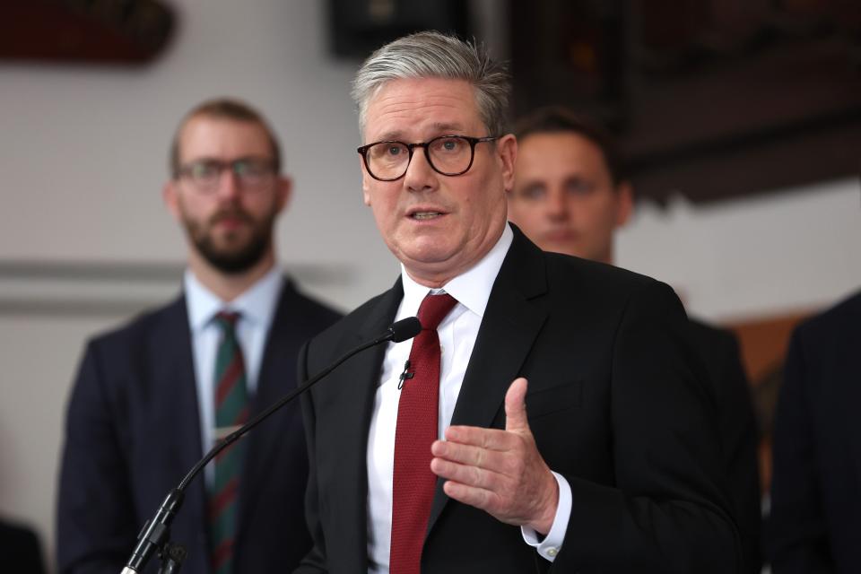 Sir Keir Starmer, speaks during an event at The Fusilier Museum in Bury on June 3, 2024 in Manchester, England (Getty Images)