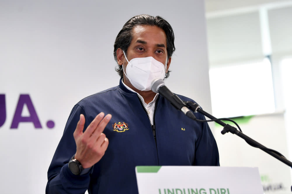 Health Minister Khairy Jamaluddin says Malaysians must maintain measures to reduce the risk of Covid-19 infection while researchers assess the dangers of the new Omicron variant. — Bernama pic