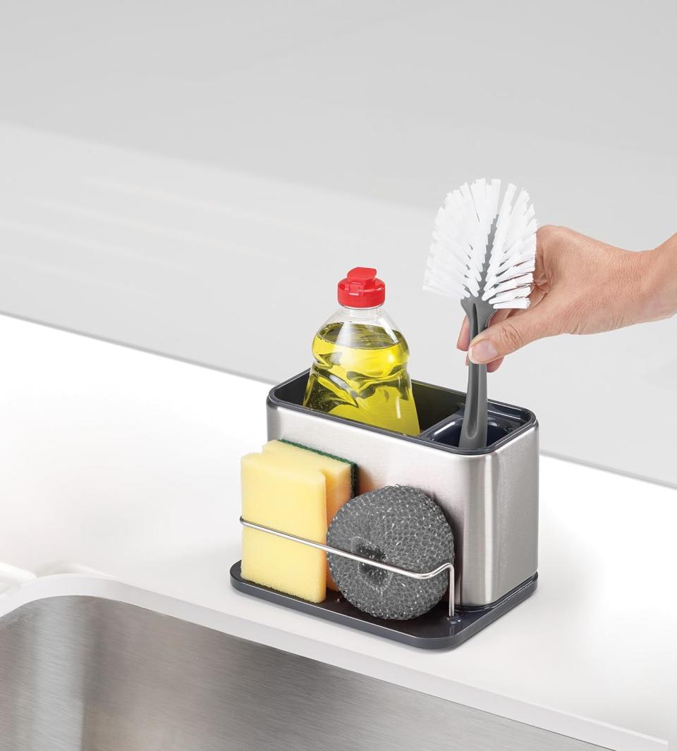 Joseph Joseph 85112 Surface Stainless-Steel Caddy Sink Tidy, Regular,Large,Silver (Photo: Amazon)