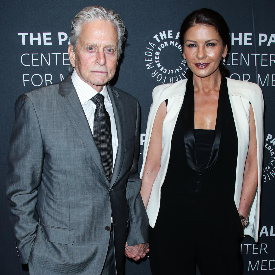 MANHATTAN, NEW YORK CITY, NEW YORK, USA - SEPTEMBER 12: Actor Michael Douglas and wife/actress Catherine Zeta-Jones arrive at A Paley Honors Luncheon Celebrating Michael Douglas held at The Paley Center for Media on September 12, 2019 in Manhattan, New York City, New York, United States. (Photo by Xavier Collin/Image Press Agency/Sipa USA)