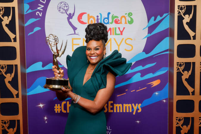 Tabitha Brown Is Now An Emmy Winner, Nabbing A Trophy At The Children And Family Emmy Awards For ‘Tab Time’ | Photo: Emma McIntyre/Getty Images