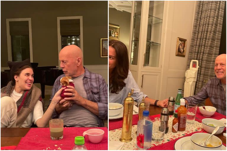 Bruce Willis festejó las fiestas con su familia (Foto: Instagram)