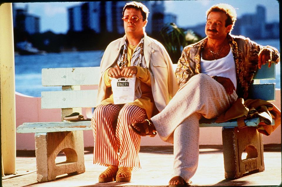 Robin Williams and Nathan Lane, in a scene from the Birdcage.