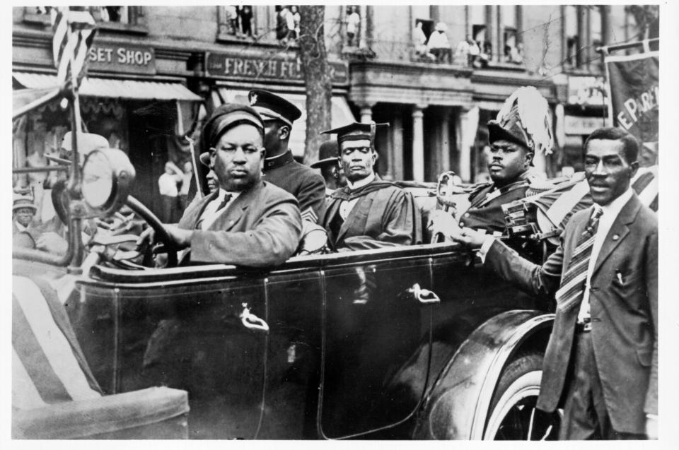 Marcus Garvey in Harlem in 1924.