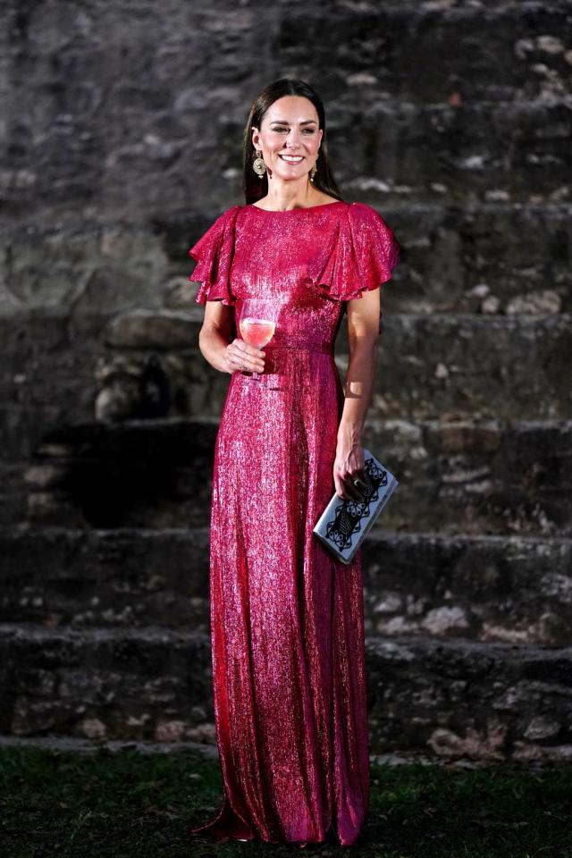 Kate Middleton's Pink Dress is by The Vampire's Wife! Belize Reception