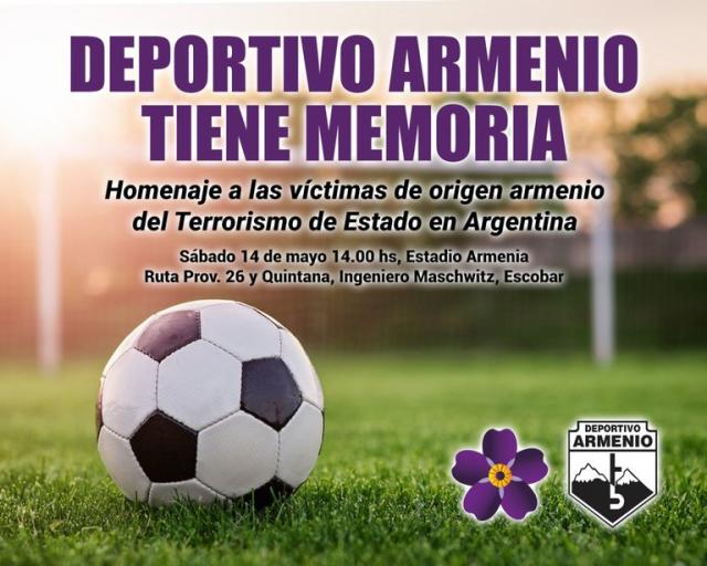 Deportivo Armenio homenajeó a las 22 personas desaparecidas de