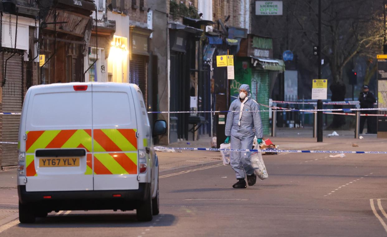 <p>The crime scene in Hackney</p> (NIGEL HOWARD ©)