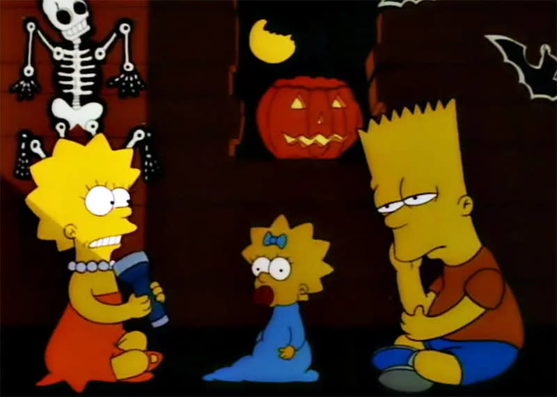 Lisa, Maggie and Bart tell spooky stories in the very first 