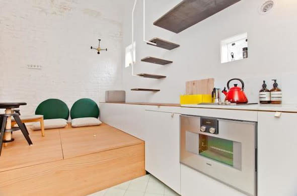 The interior of the tiny Islington house