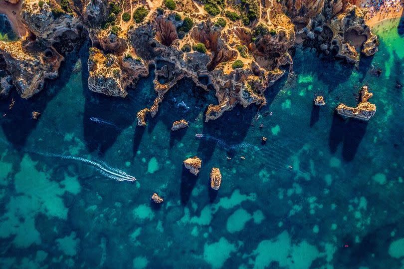 Lagos aerial view Algarve Portugal