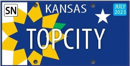 The Greater Topeka Partnership's Topeka flag license plate is expected to be available next year.