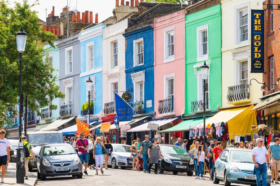 The colourful architecture of Portobello Road, Notting Hill (Getty Images)