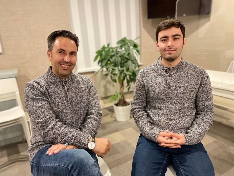Mohammad Qais Formuly, left, and his brother Mohammad Shans Formuly recently arrived in Ottawa from Afghanistan. They fled their country with nine other members of their family.  (Robyn Miller/CBC - image credit)