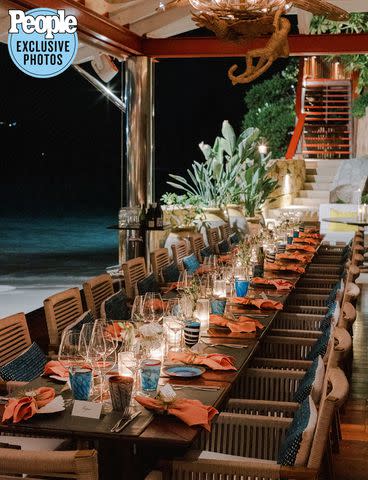 <p>ALLAN ZEPEDA</p> The dinner setup at Marcy Blum and Destin Coleman's wedding.