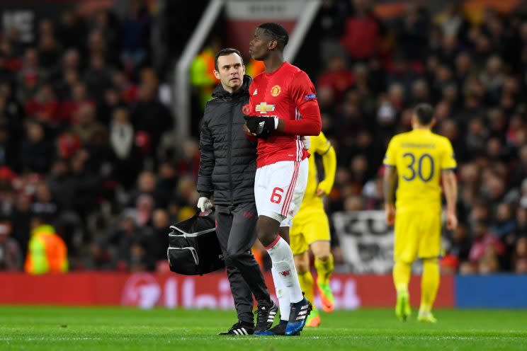 Paul Pogba est sorti sur blessure face à Rostov (Getty Images)